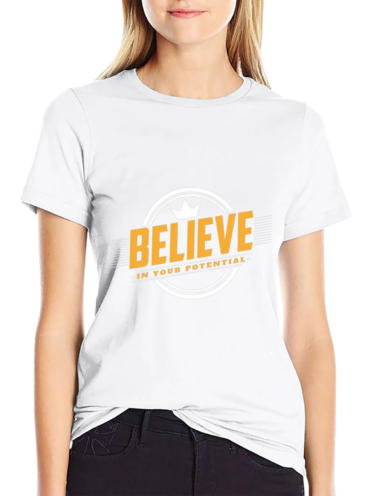 Believe in Your Potential Black T-Shirt product image 8