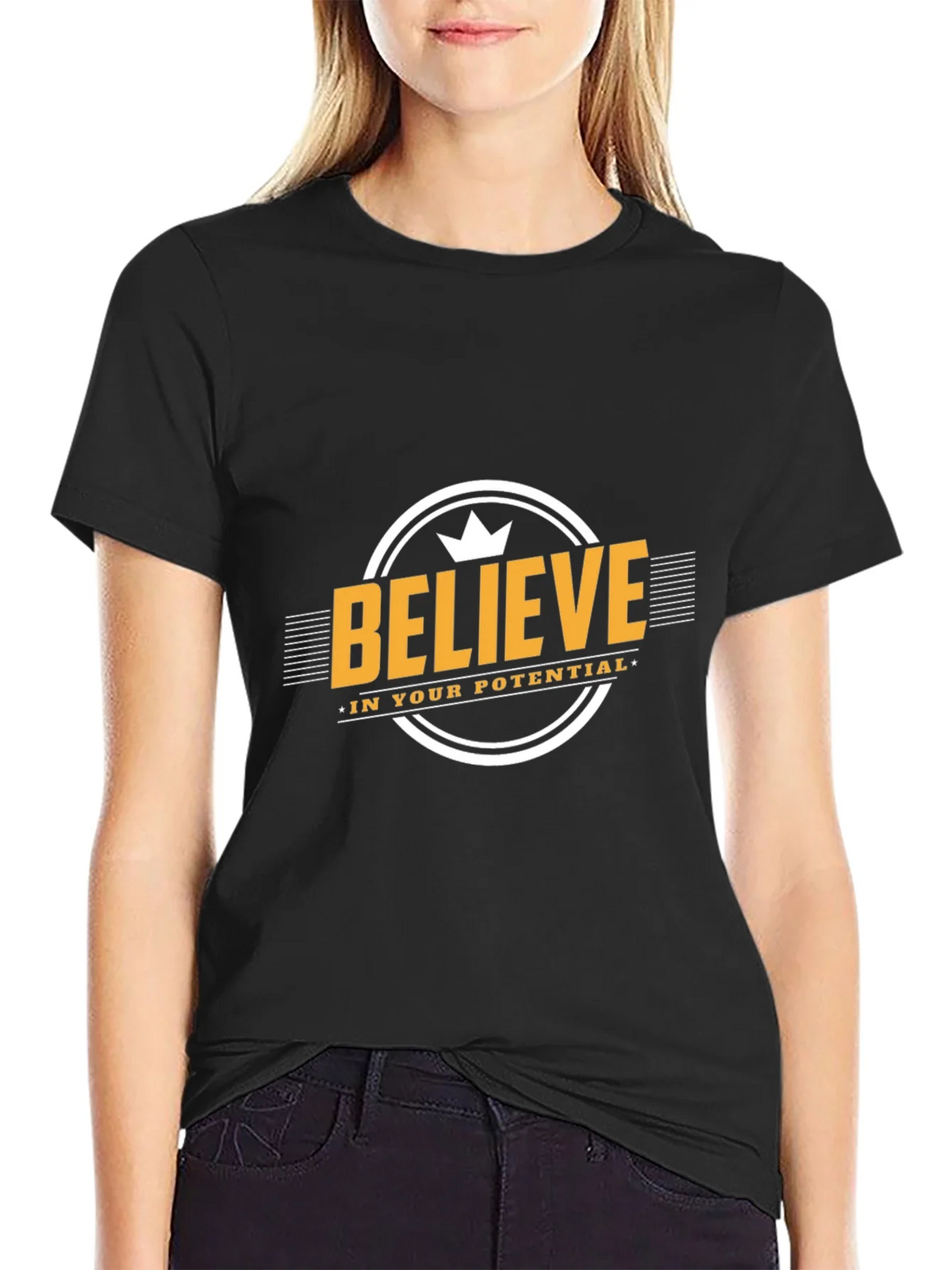 Believe in Your Potential Black T-Shirt product image 2