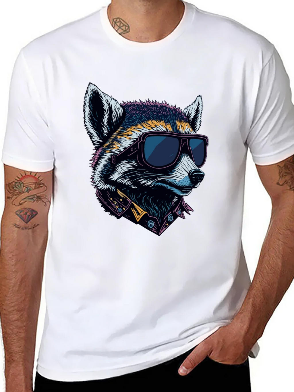 Cool Raccoon Graphic Tee - Black product image 7