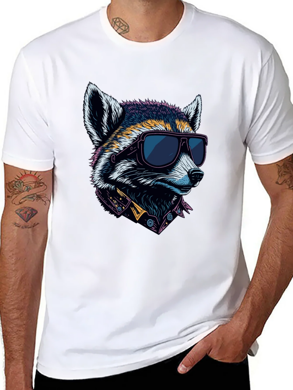 Cool Raccoon Graphic Tee - Black product image 7