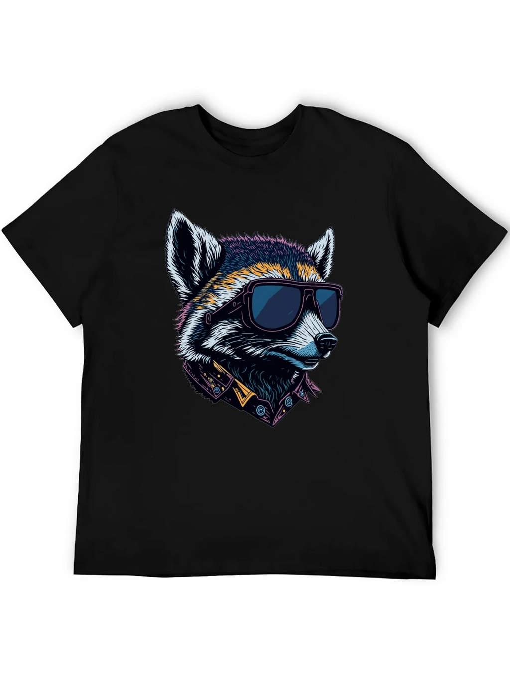 Cool Raccoon Graphic Tee - Black product image 5