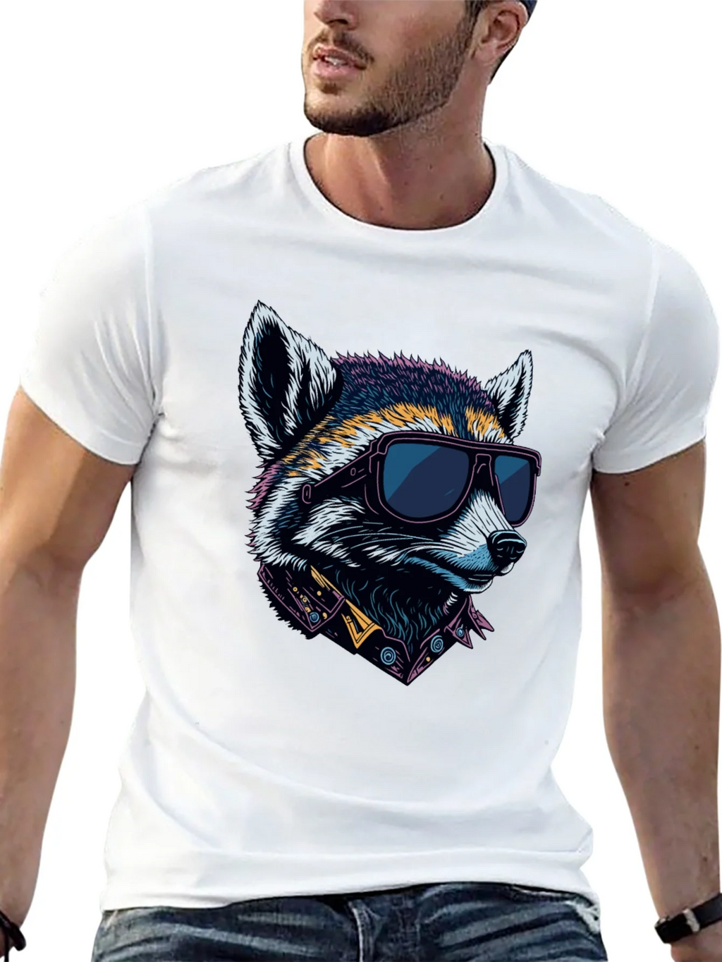 Cool Raccoon Graphic Tee - Black product image 12