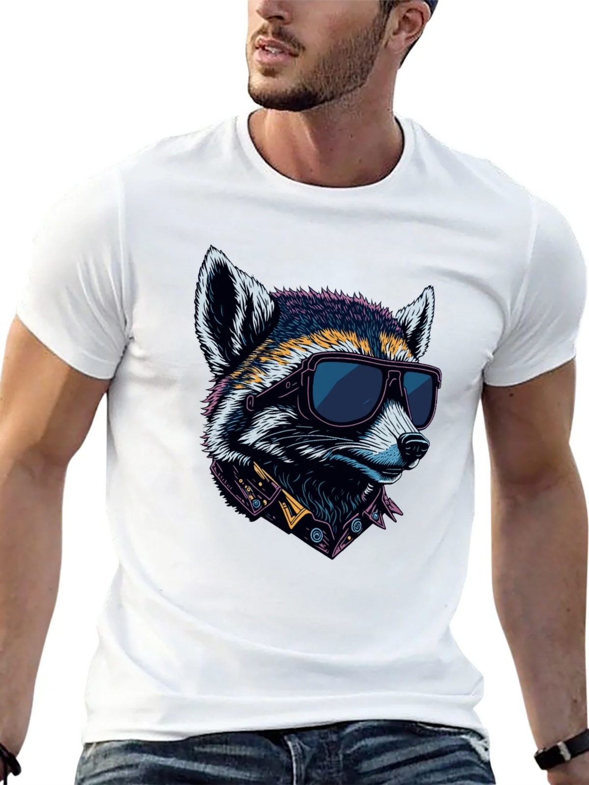 Cool Raccoon Graphic Tee - Black product image 12