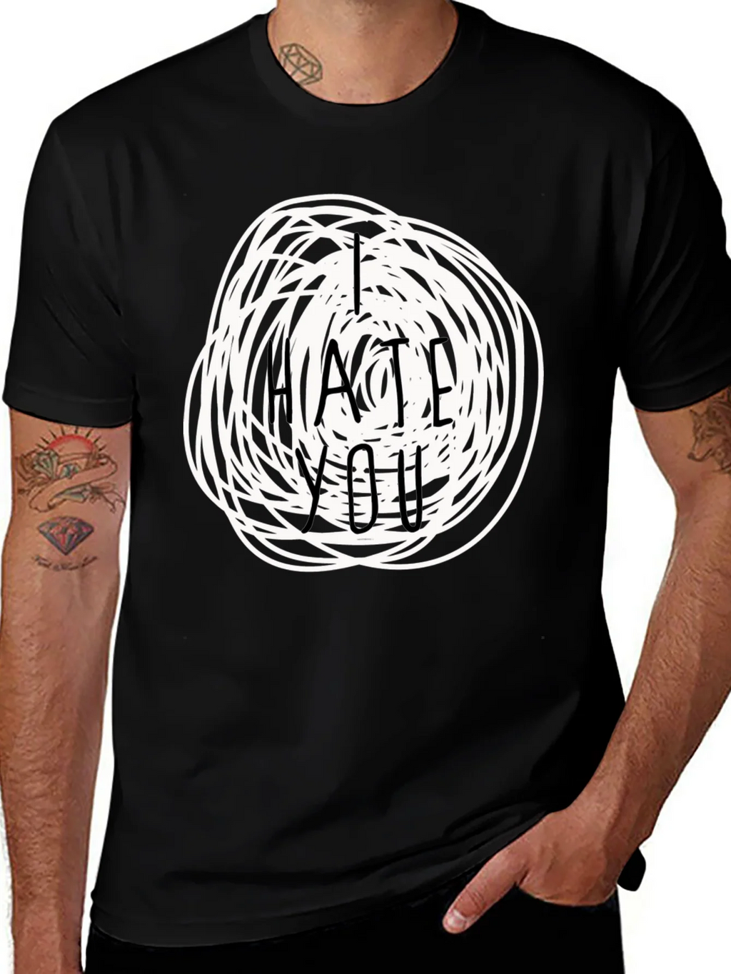 I Hate You Graphic Tee - Funny Sarcastic T-Shirt product image 1