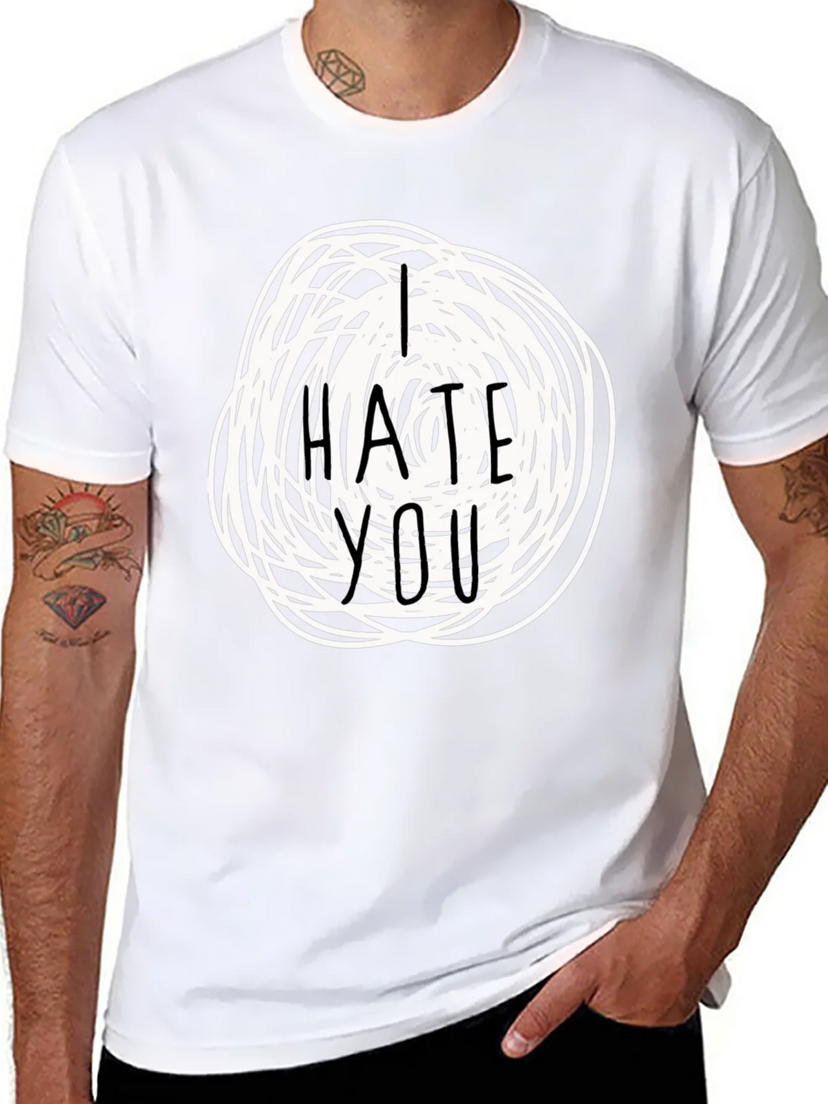 I Hate You Graphic Tee - Funny Sarcastic T-Shirt product image 7