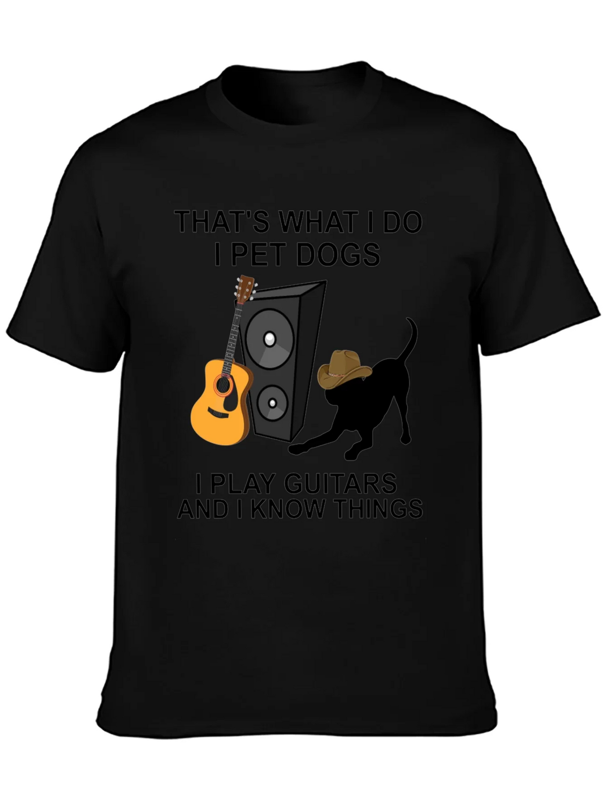Dog Petting Guitar Player T-Shirt product image 3