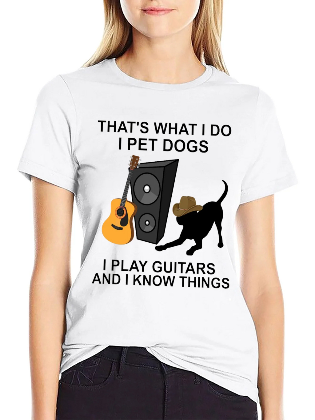 Dog Petting Guitar Player T-Shirt product image 8
