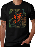 Abstract Typography Black T-Shirt product image 1