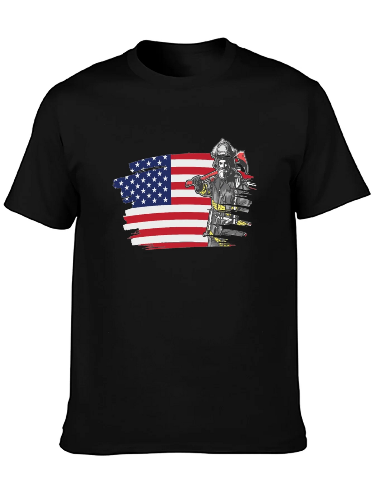 Firefighter USA Flag Graphic Tee product image 3