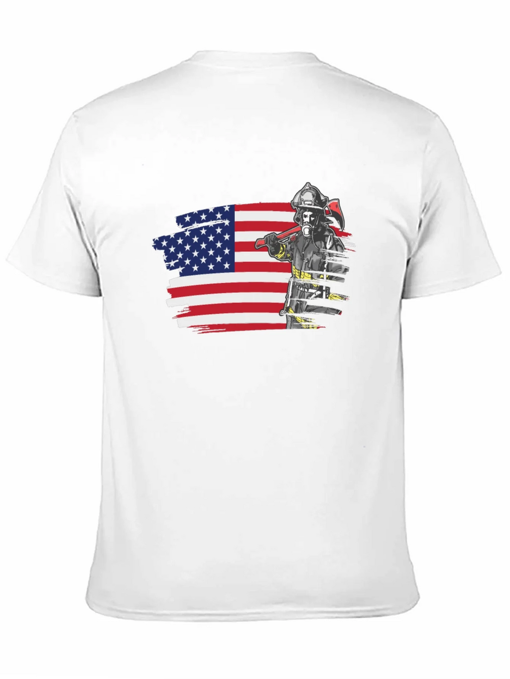 Firefighter USA Flag Graphic Tee product image 10