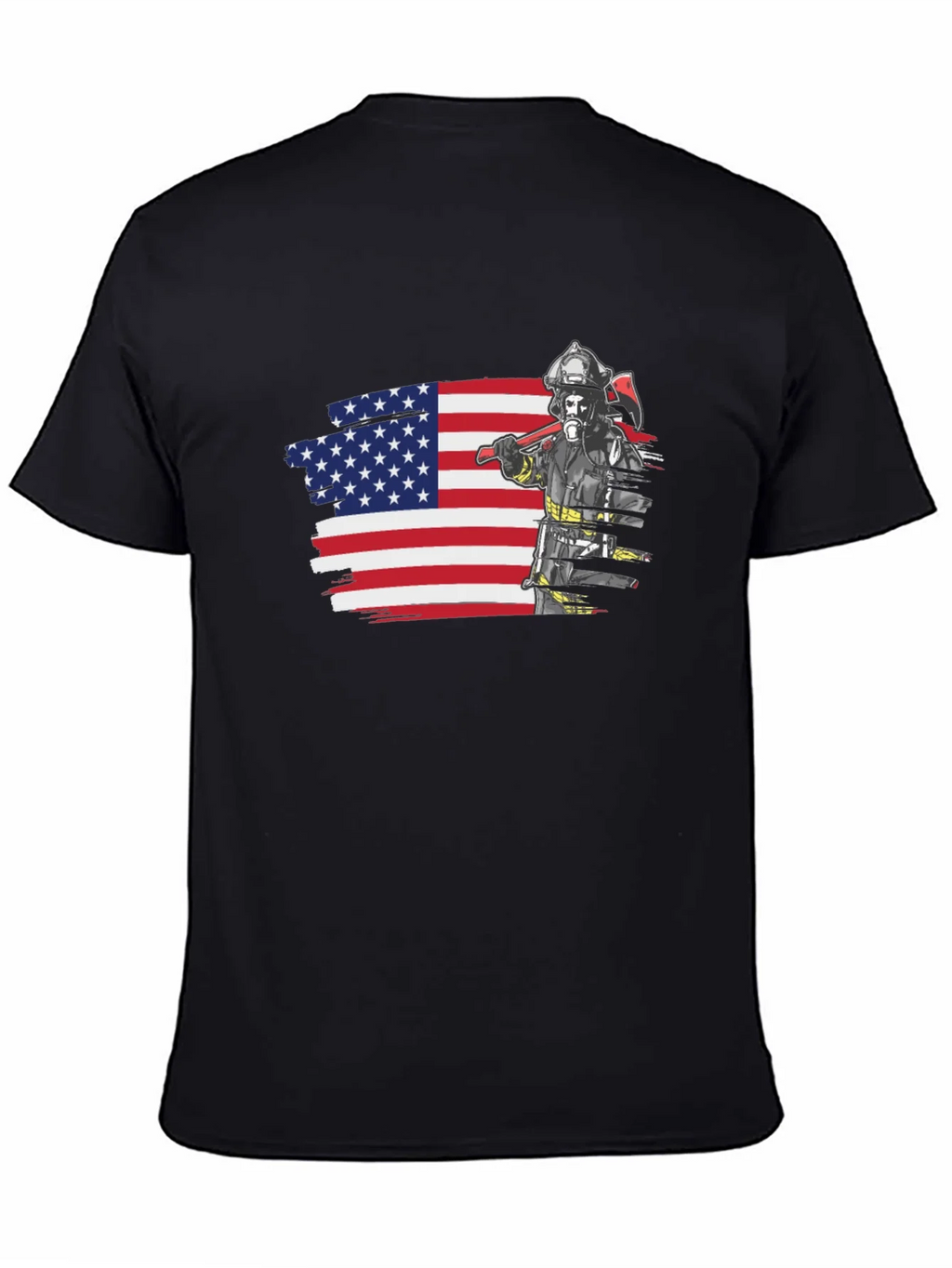 Firefighter USA Flag Graphic Tee product image 4