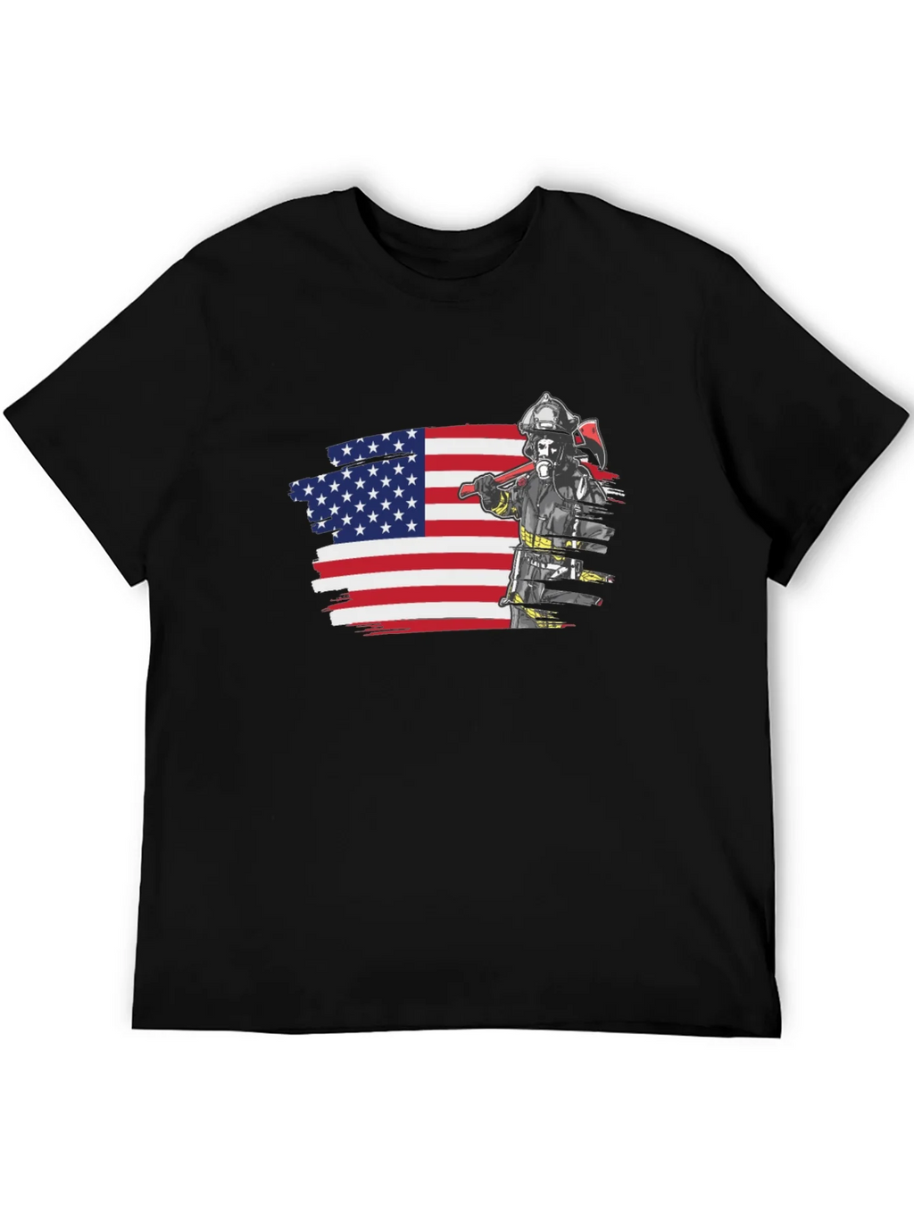 Firefighter USA Flag Graphic Tee product image 5