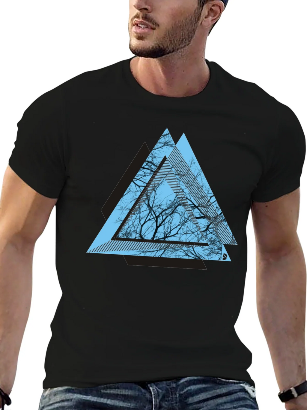 Geometric Tree Graphic Tee - Modern Mens T-Shirt product image 6