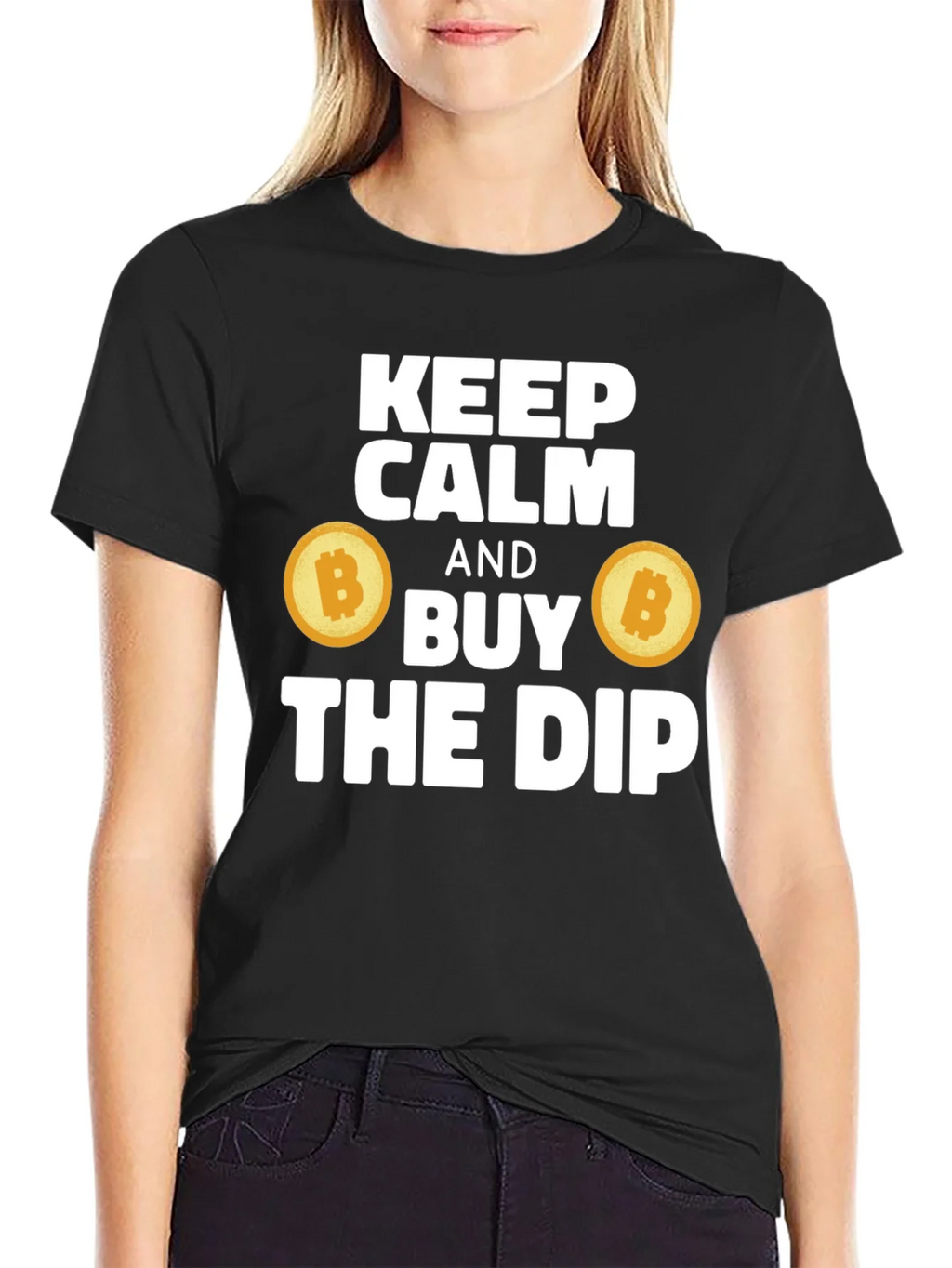 Keep Calm & Buy The Dip Bitcoin Crypto T-Shirt product image 1
