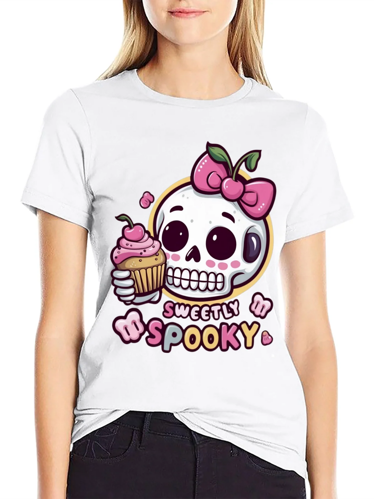 Sweetly Spooky Skull T-Shirt product image 8