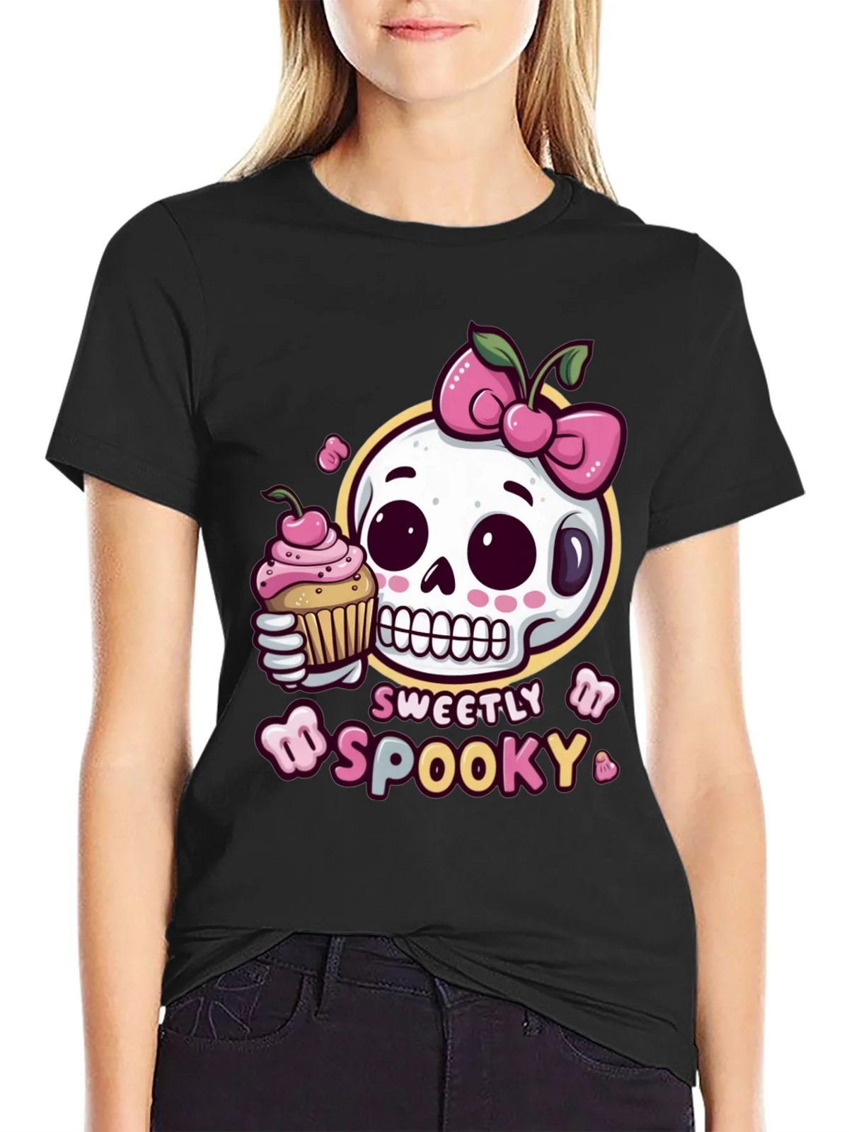 Sweetly Spooky Skull T-Shirt product image 2