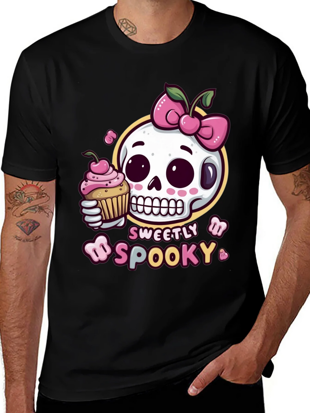 Sweetly Spooky Skull T-Shirt product image 1