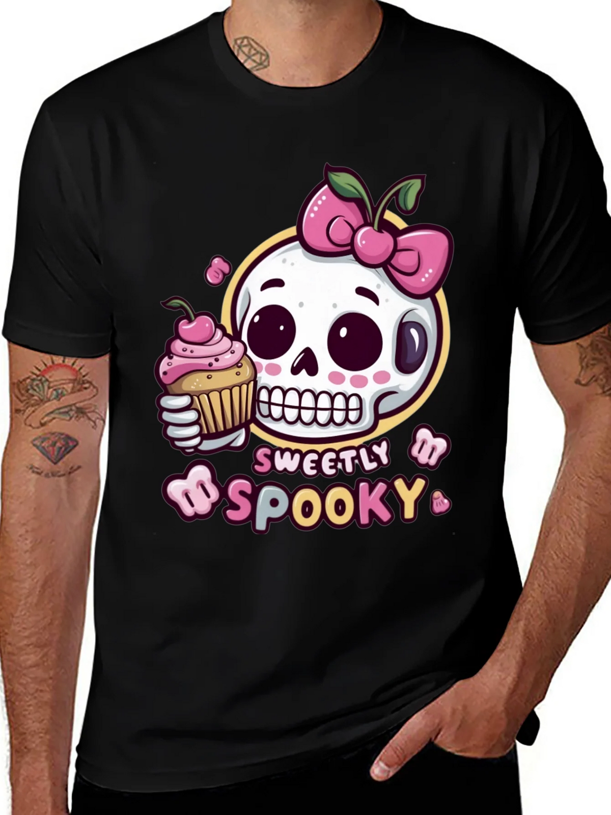 Sweetly Spooky Skull T-Shirt product image 1