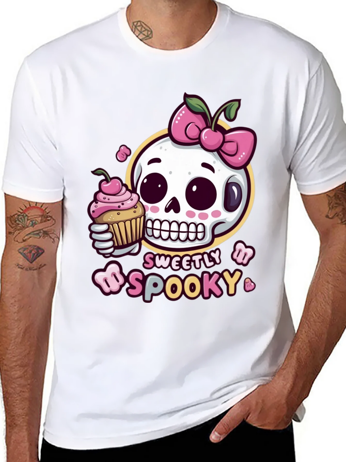 Sweetly Spooky Skull T-Shirt product image 7