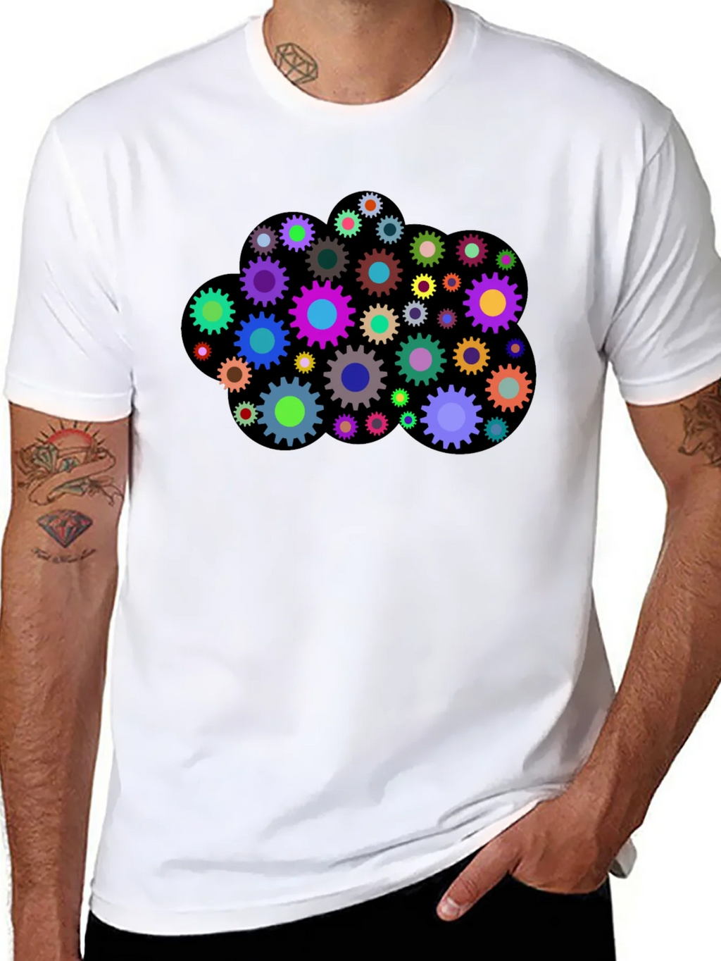Colorful Gear Cloud T-Shirt product image 7