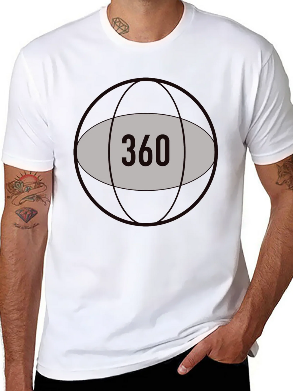 360 Graphic Tee - Black Cotton Blend product image 7