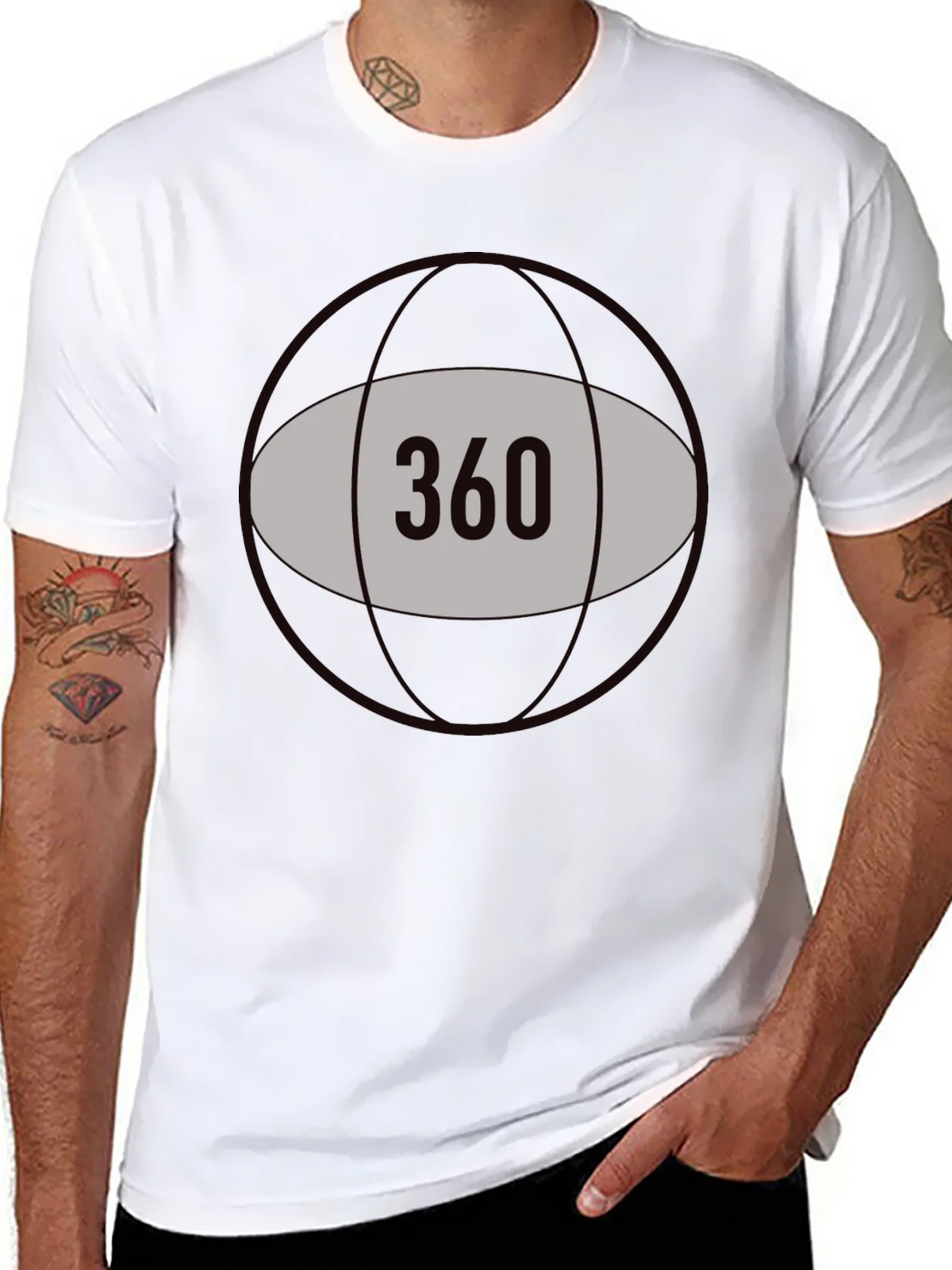 360 Graphic Tee - Black Cotton Blend product image 7
