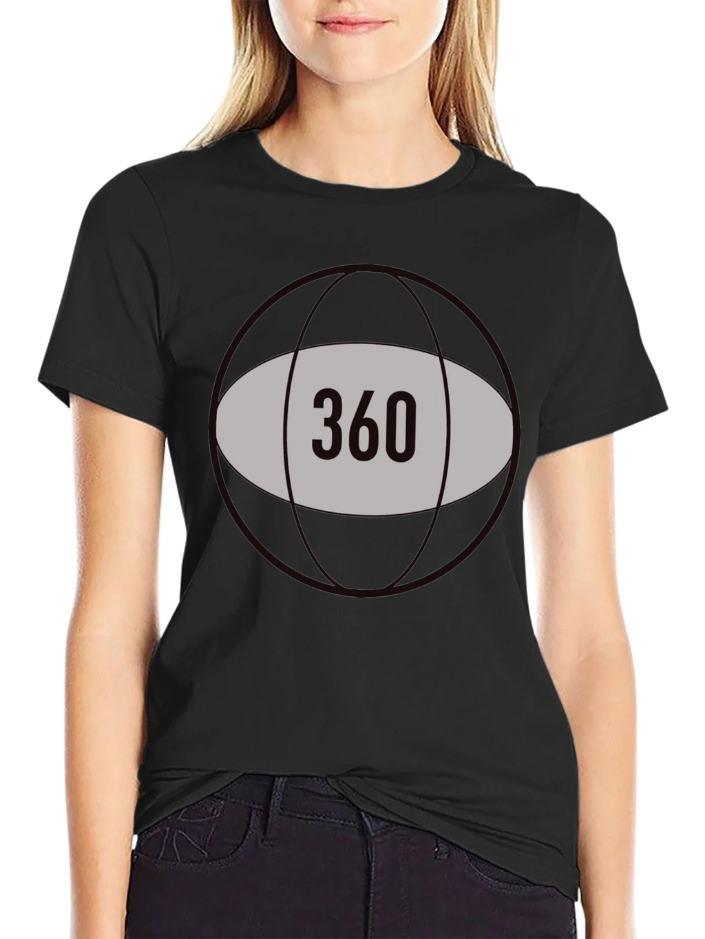 360 Graphic Tee - Black Cotton Blend product image 2