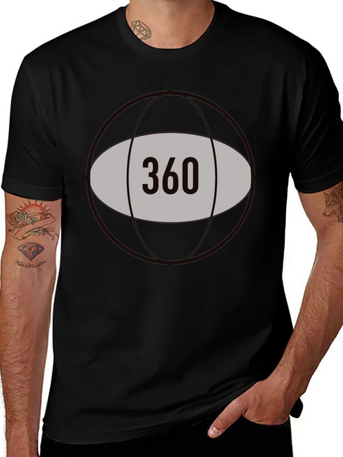 360 Graphic Tee - Black Cotton Blend product image 1