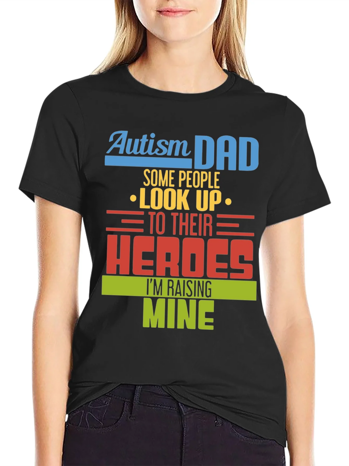 Autism Dad T-Shirt - Raising My Heroes Tee product image 2