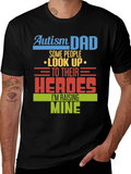 Autism Dad T-Shirt - Raising My Heroes Tee product image 1