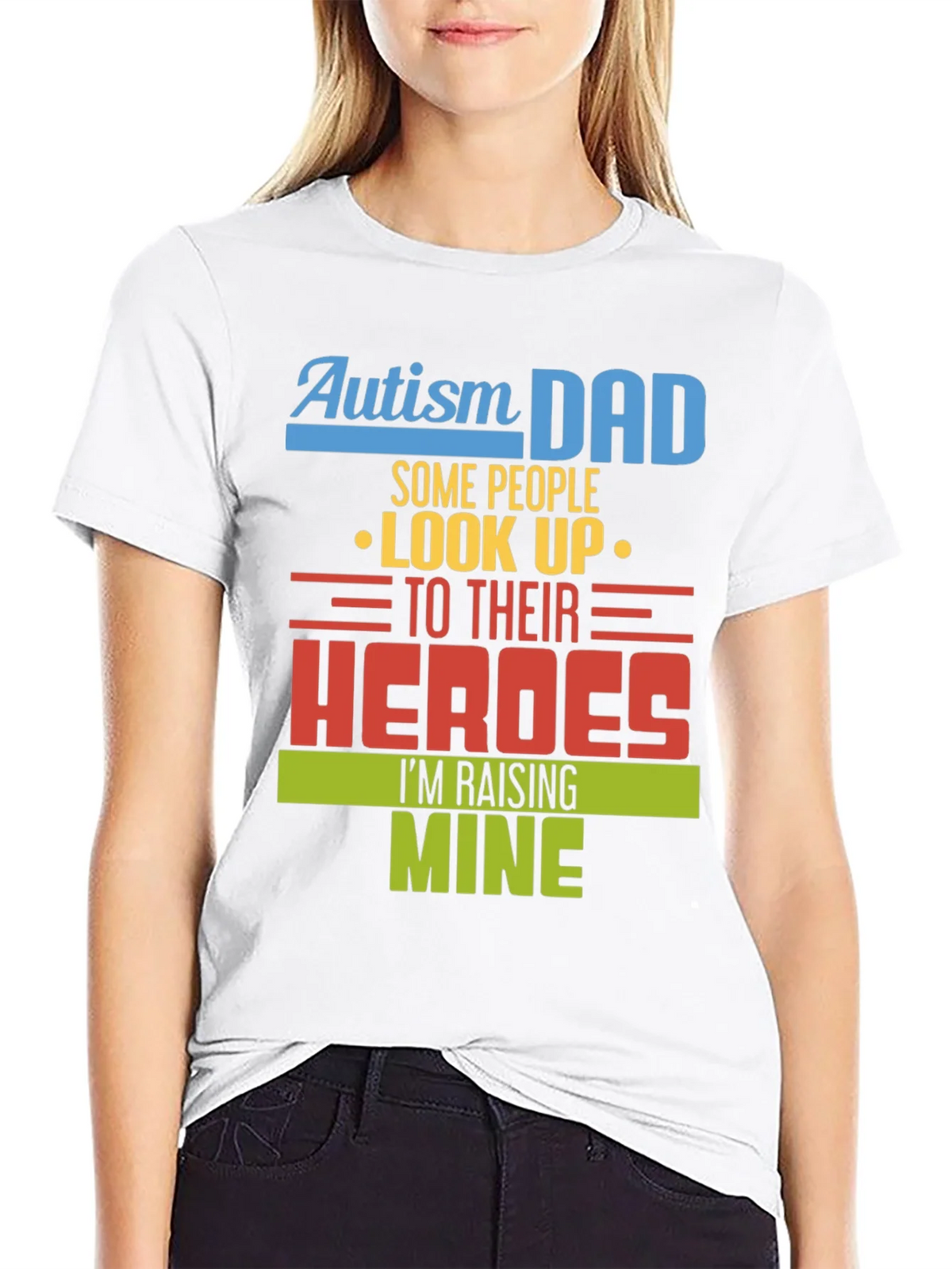 Autism Dad T-Shirt - Raising My Heroes Tee product image 7