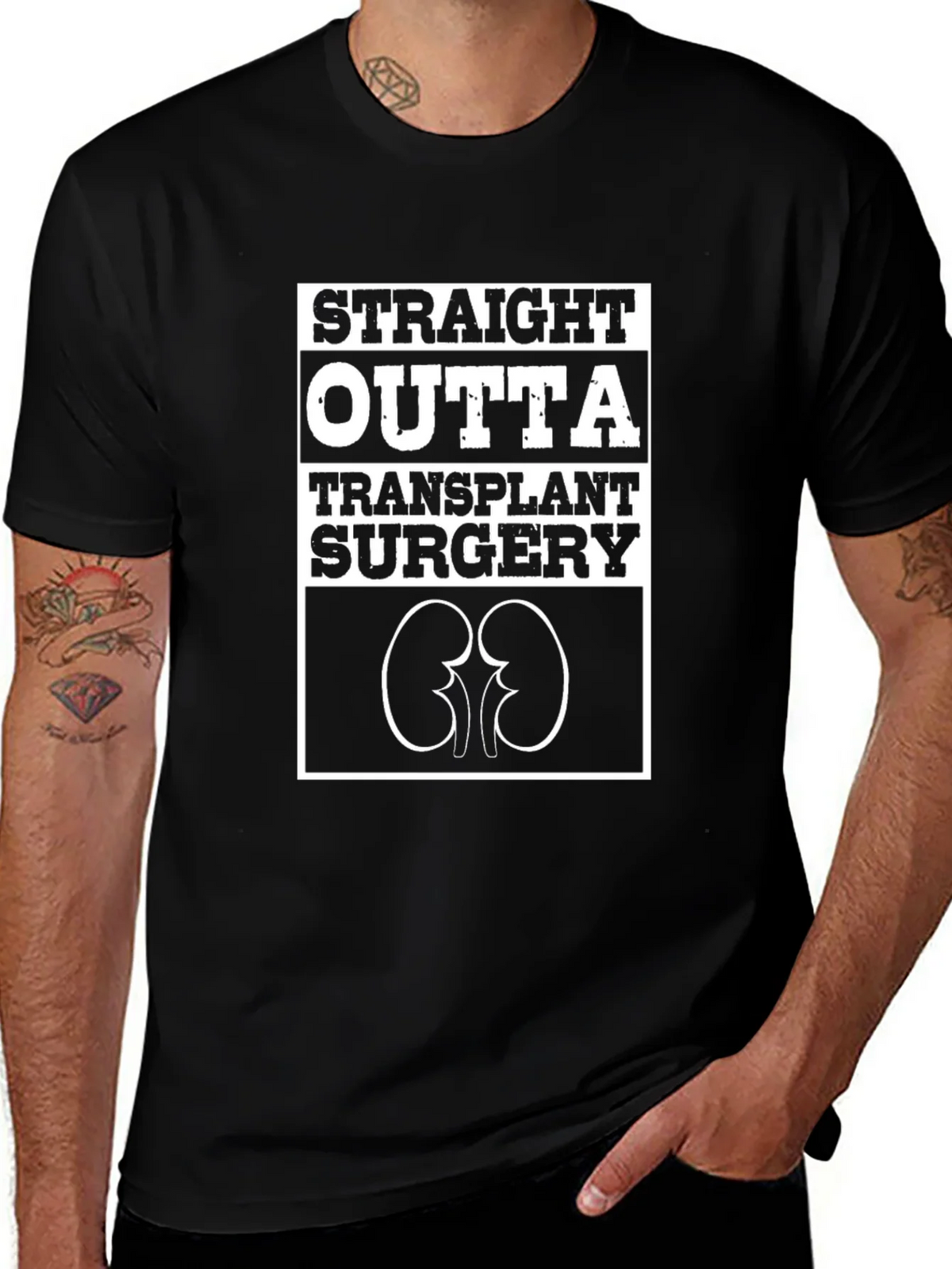 Straight Outta Transplant Surgery Graphic Tee product image 1