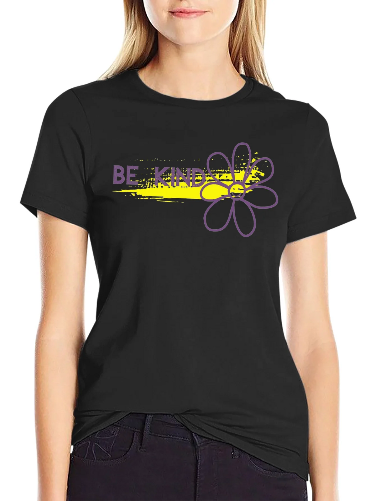 Be Kind Flower Graphic Tee - Soft Cotton Comfort product image 2