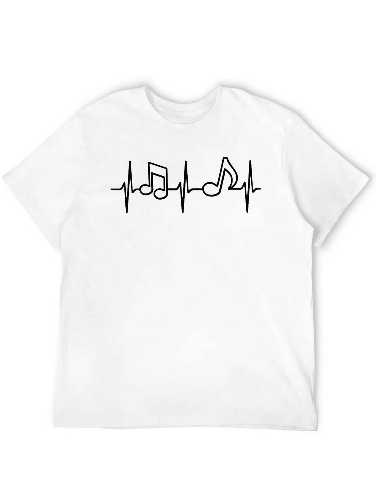 Music Heartbeat Graphic Tee - Black Casual Shirt product image 11