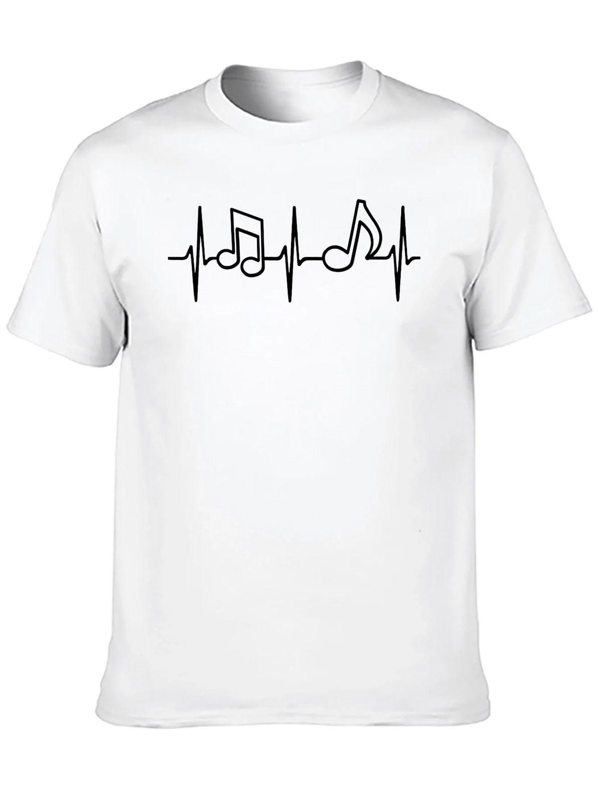 Music Heartbeat Graphic Tee - Black Casual Shirt product image 9