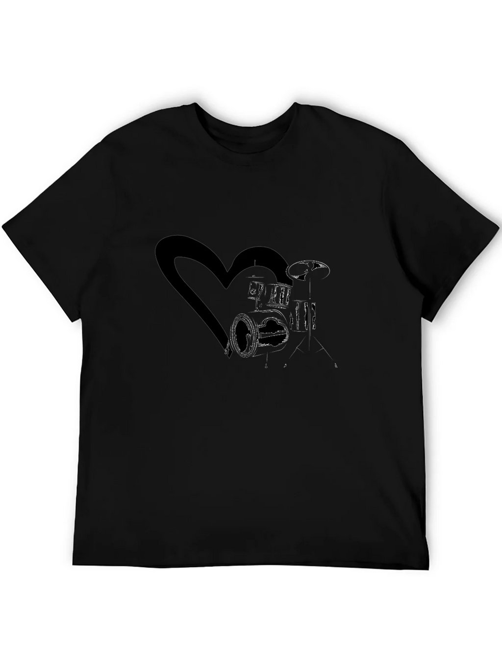 Drum Kit Heart Graphic Tee product image 5