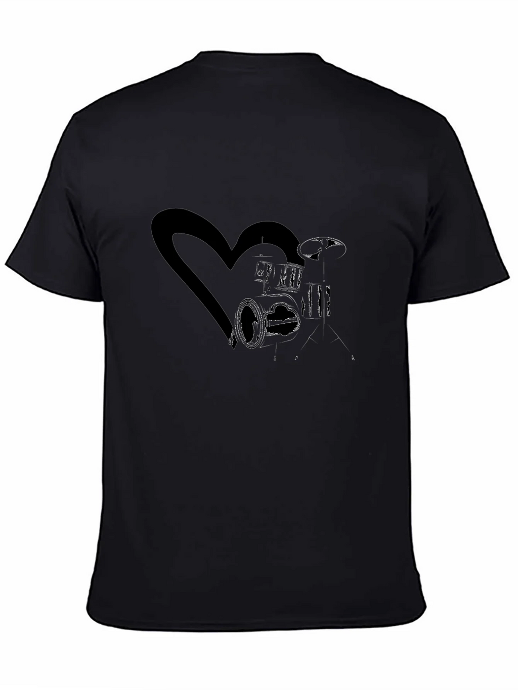 Drum Kit Heart Graphic Tee product image 4