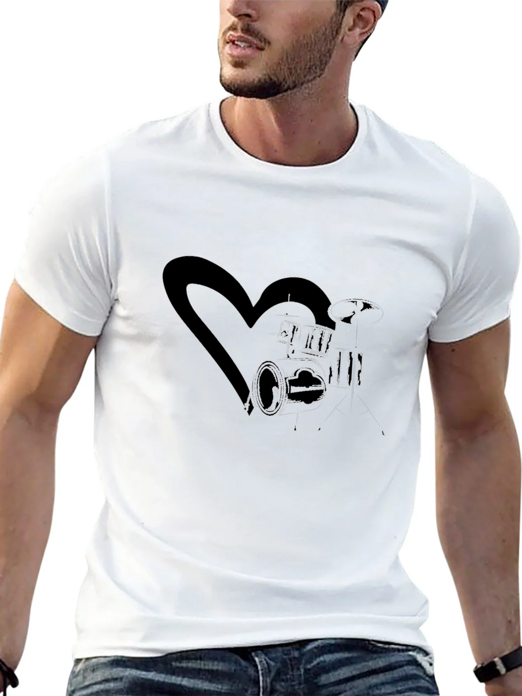 Drum Kit Heart Graphic Tee product image 12