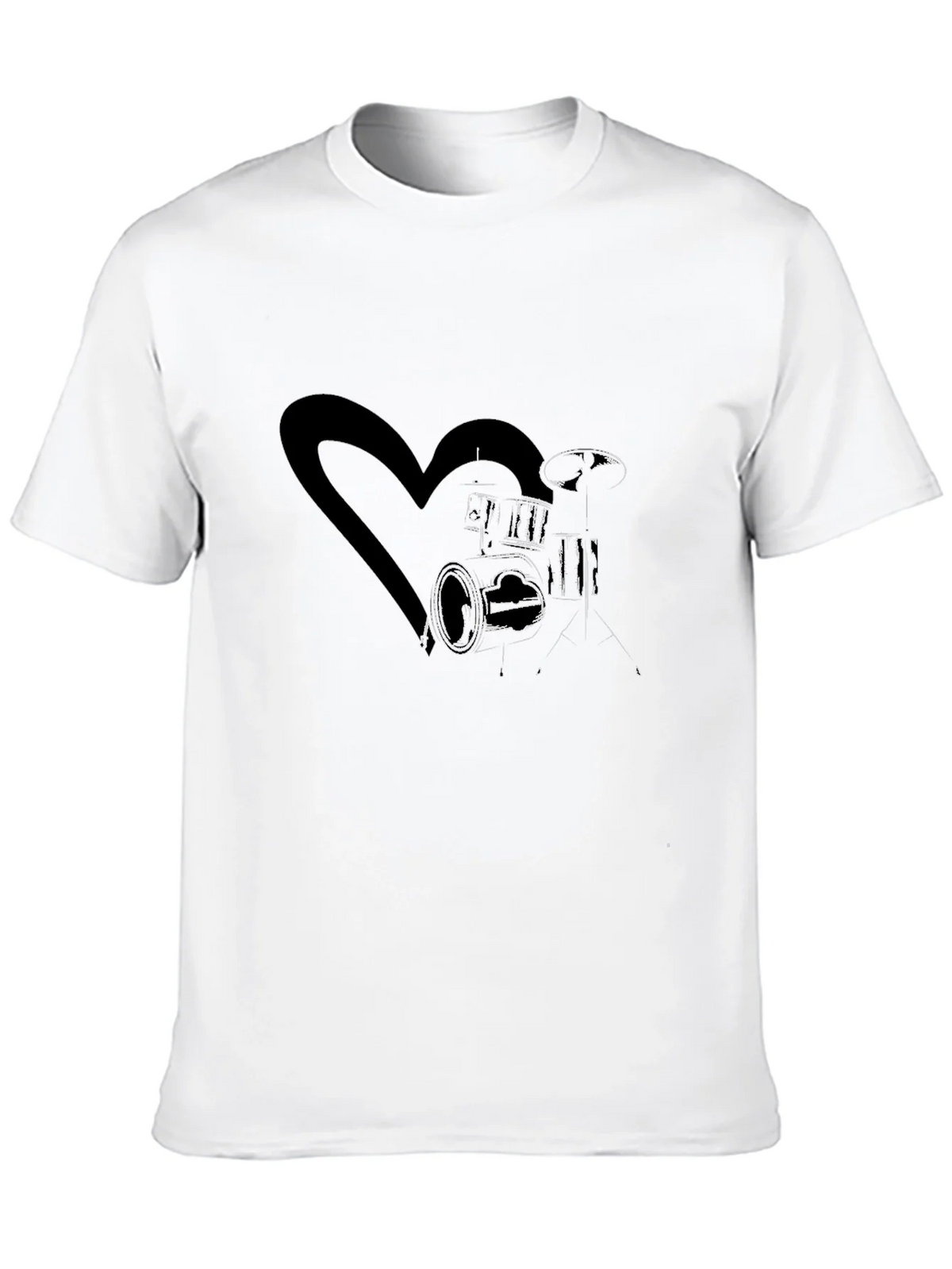 Drum Kit Heart Graphic Tee product image 9