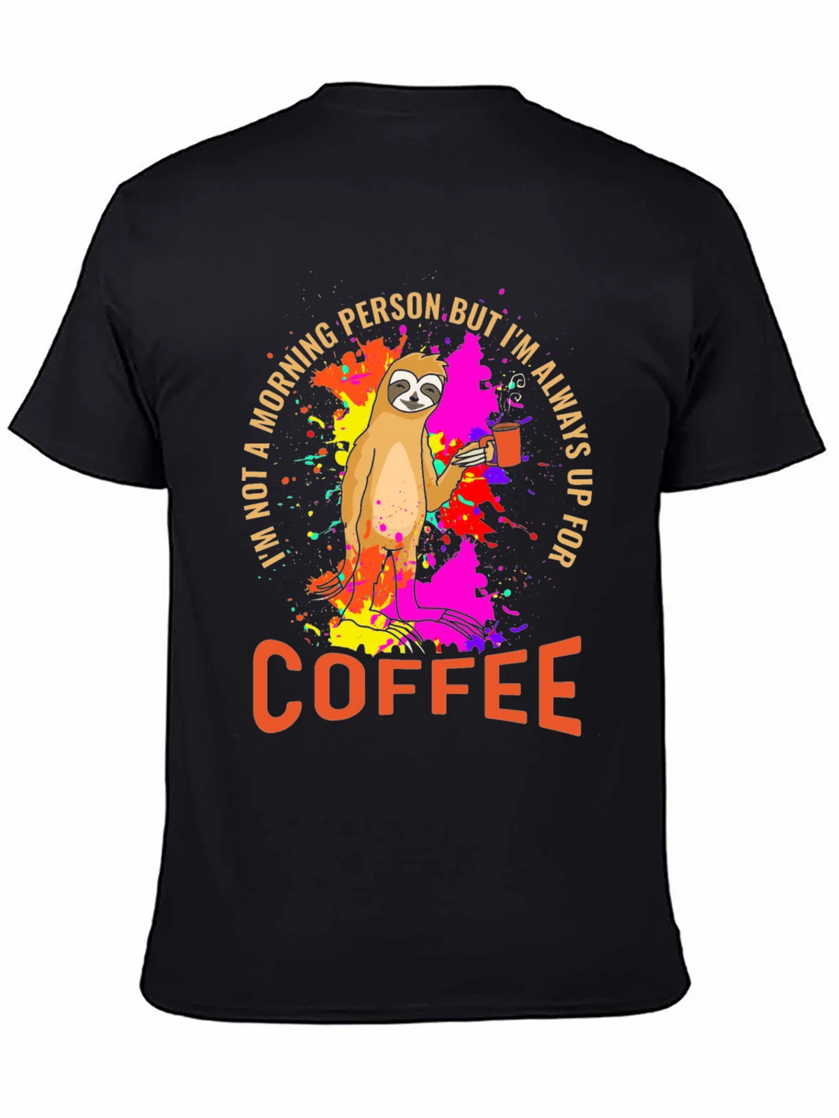 Sloth Coffee T-Shirt - Morning Person Funny Tee product image 4