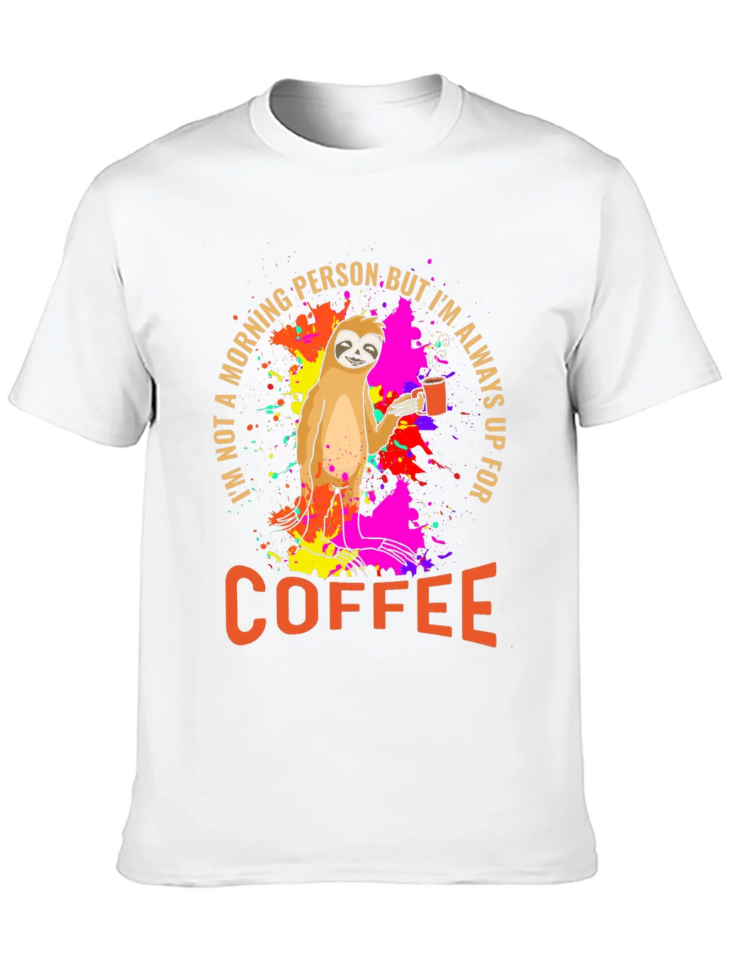 Sloth Coffee T-Shirt - Morning Person Funny Tee product image 9