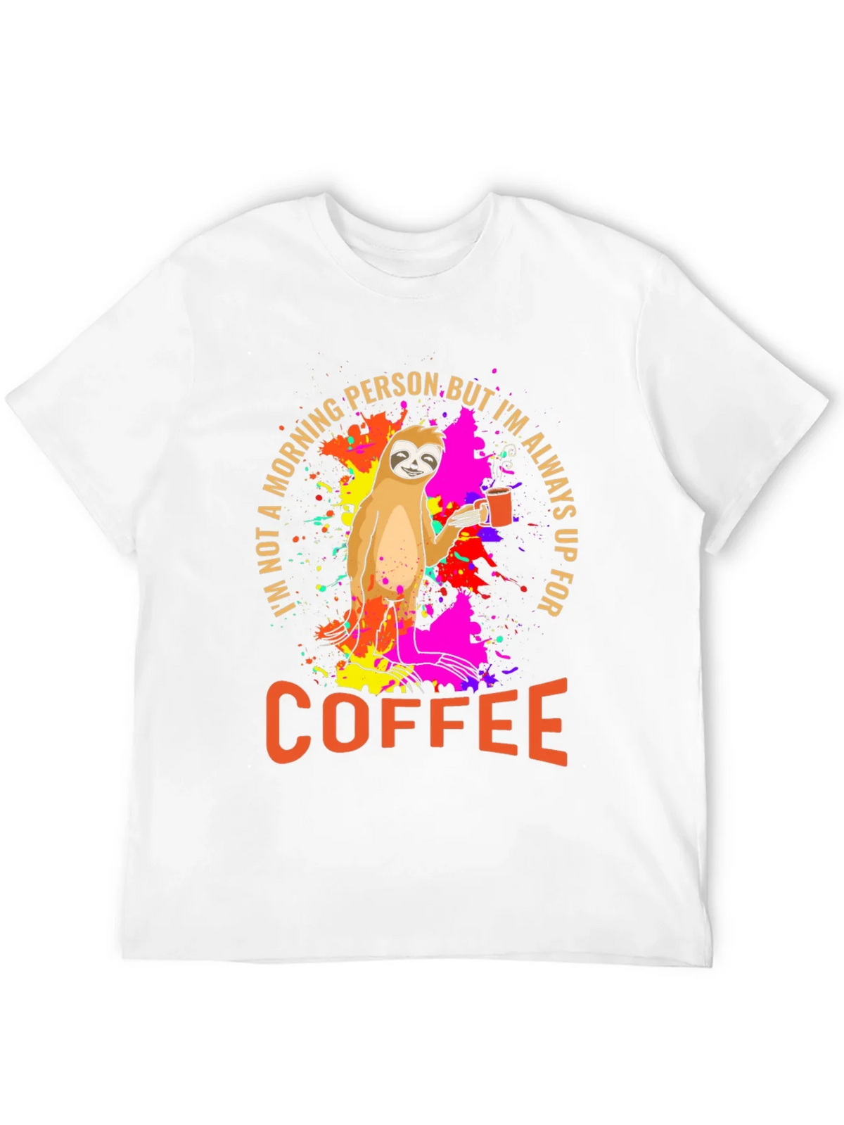 Sloth Coffee T-Shirt - Morning Person Funny Tee product image 11