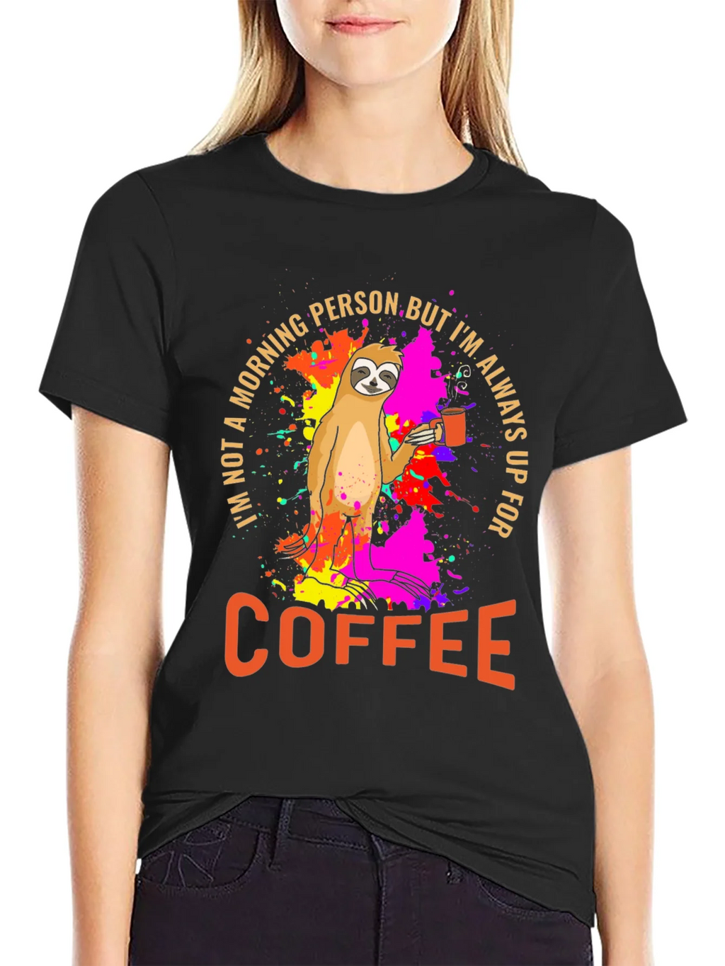 Sloth Coffee T-Shirt - Morning Person Funny Tee product image 2