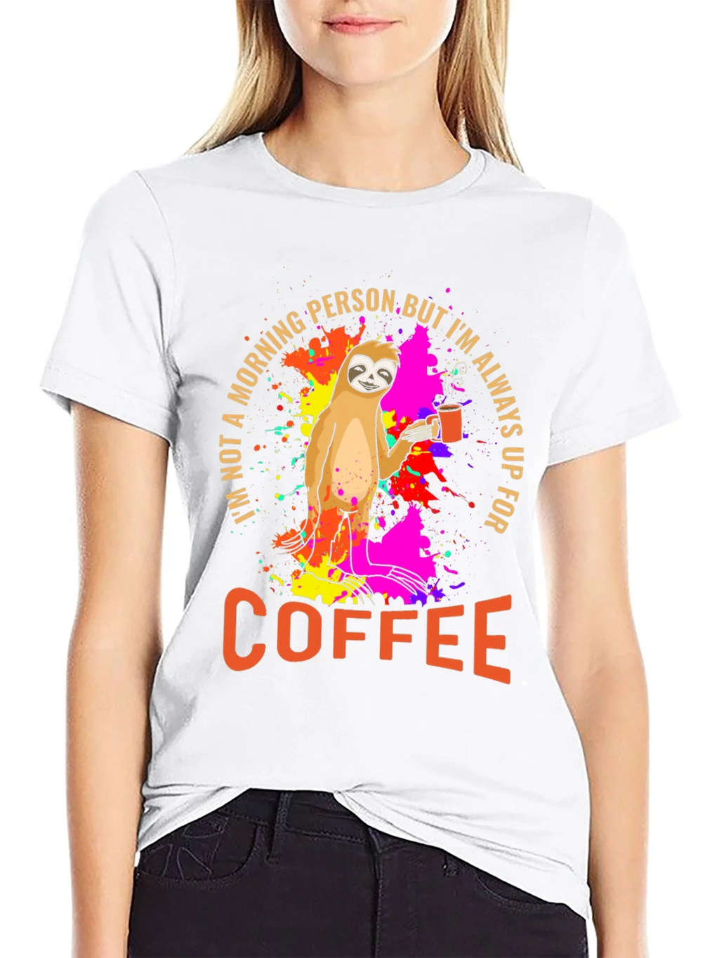 Sloth Coffee T-Shirt - Morning Person Funny Tee product image 8