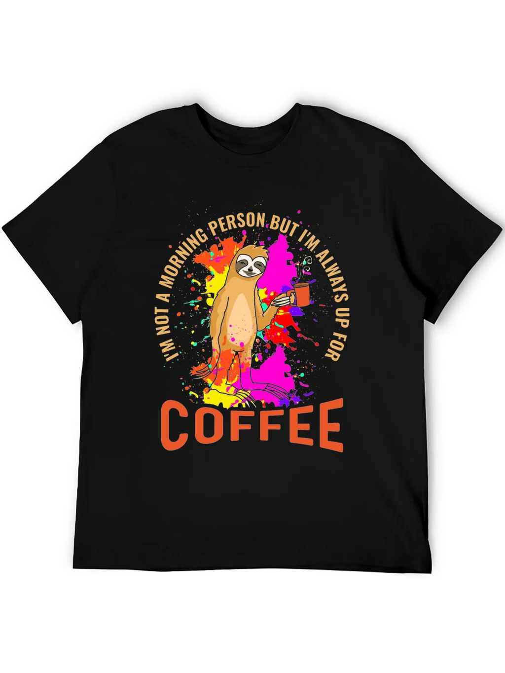 Sloth Coffee T-Shirt - Morning Person Funny Tee product image 5