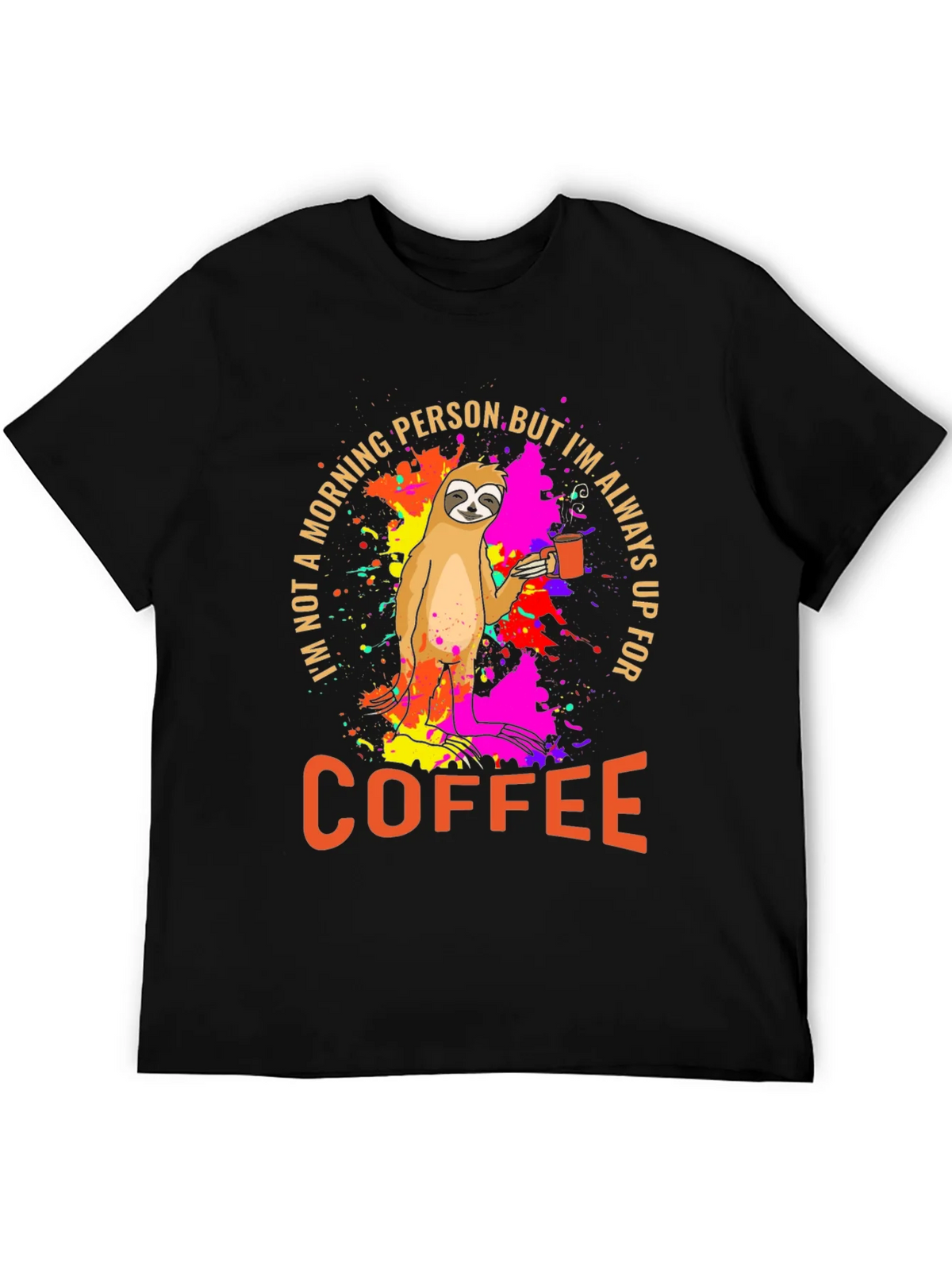 Sloth Coffee T-Shirt - Morning Person Funny Tee product image 5