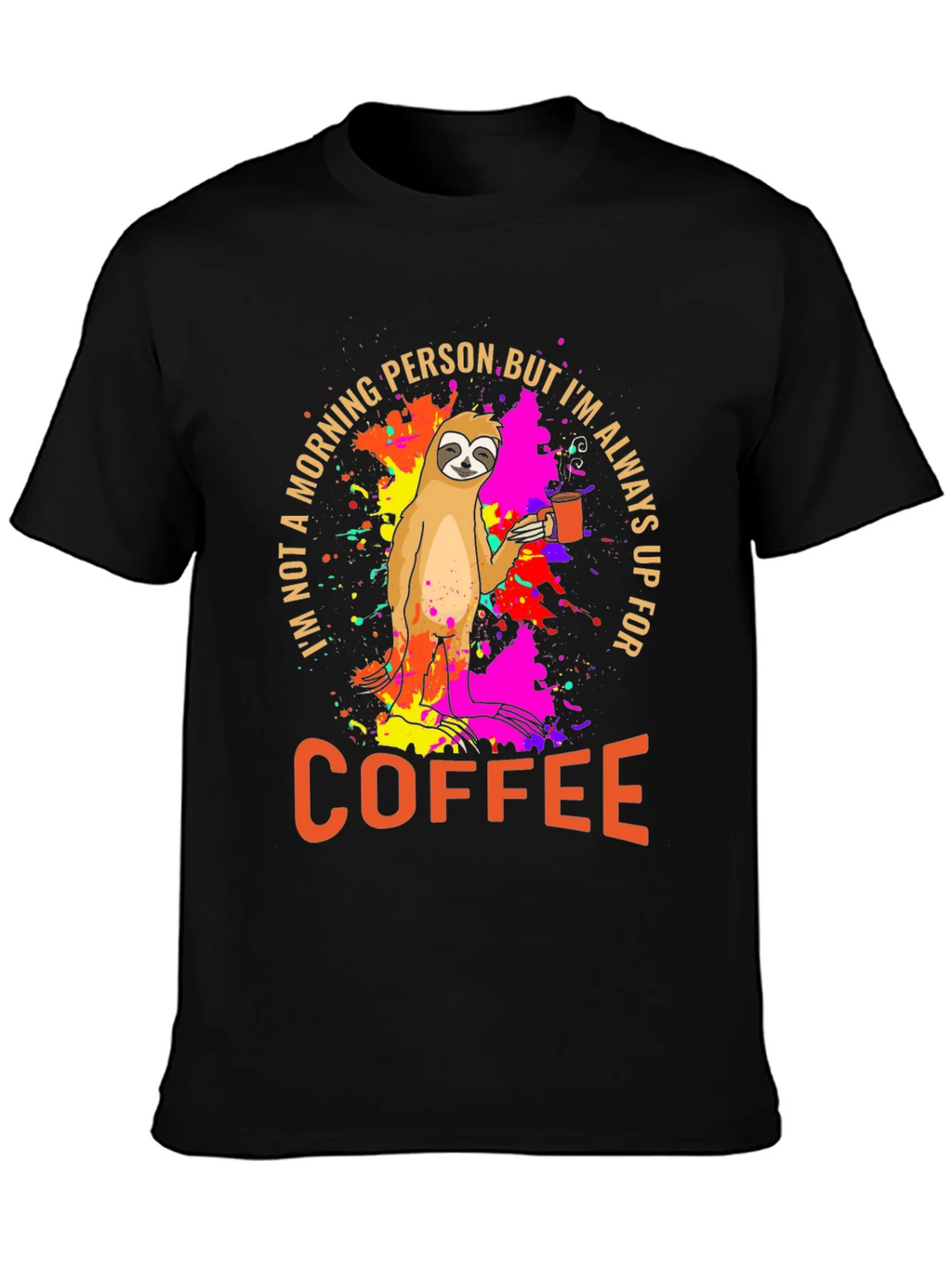 Sloth Coffee T-Shirt - Morning Person Funny Tee product image 3