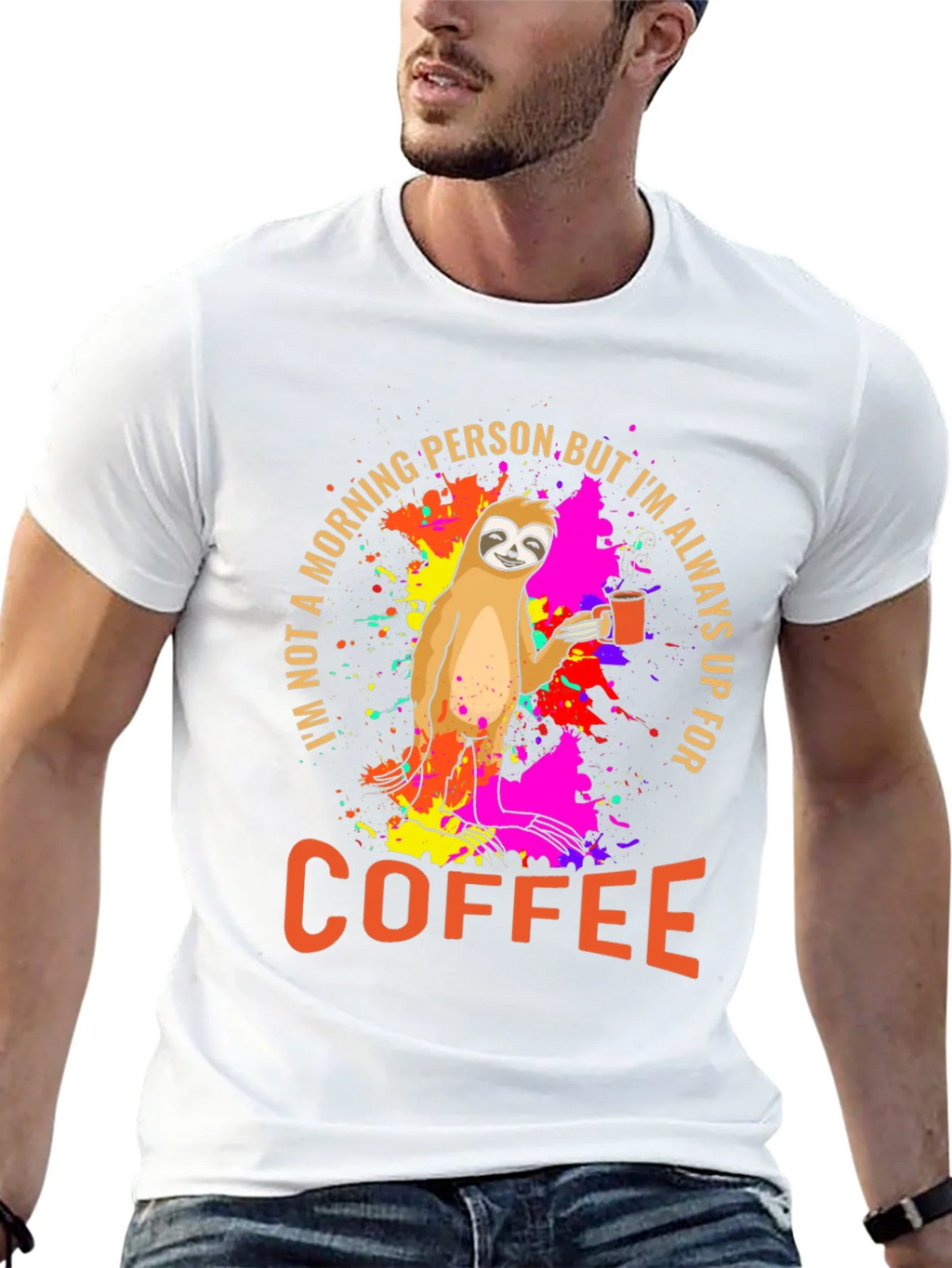 Sloth Coffee T-Shirt - Morning Person Funny Tee product image 12