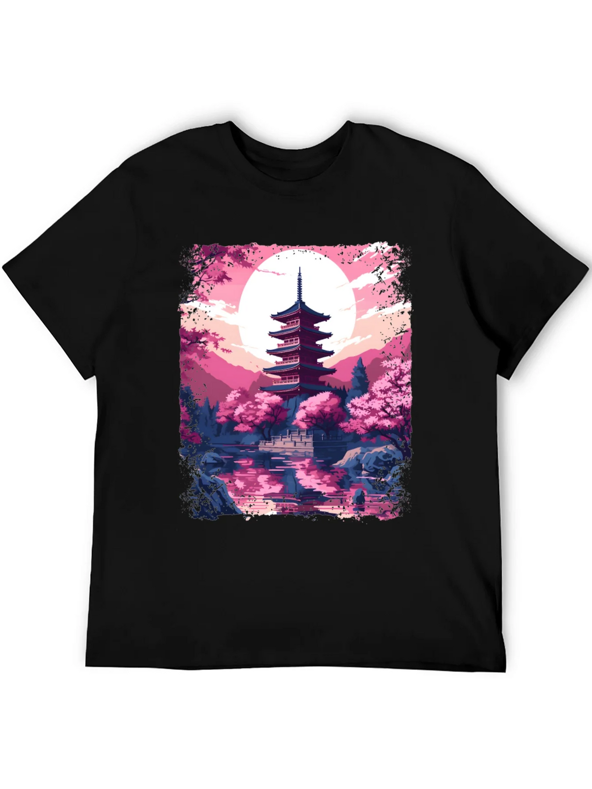 Japanese Pagoda Graphic Tee - Black product image 5