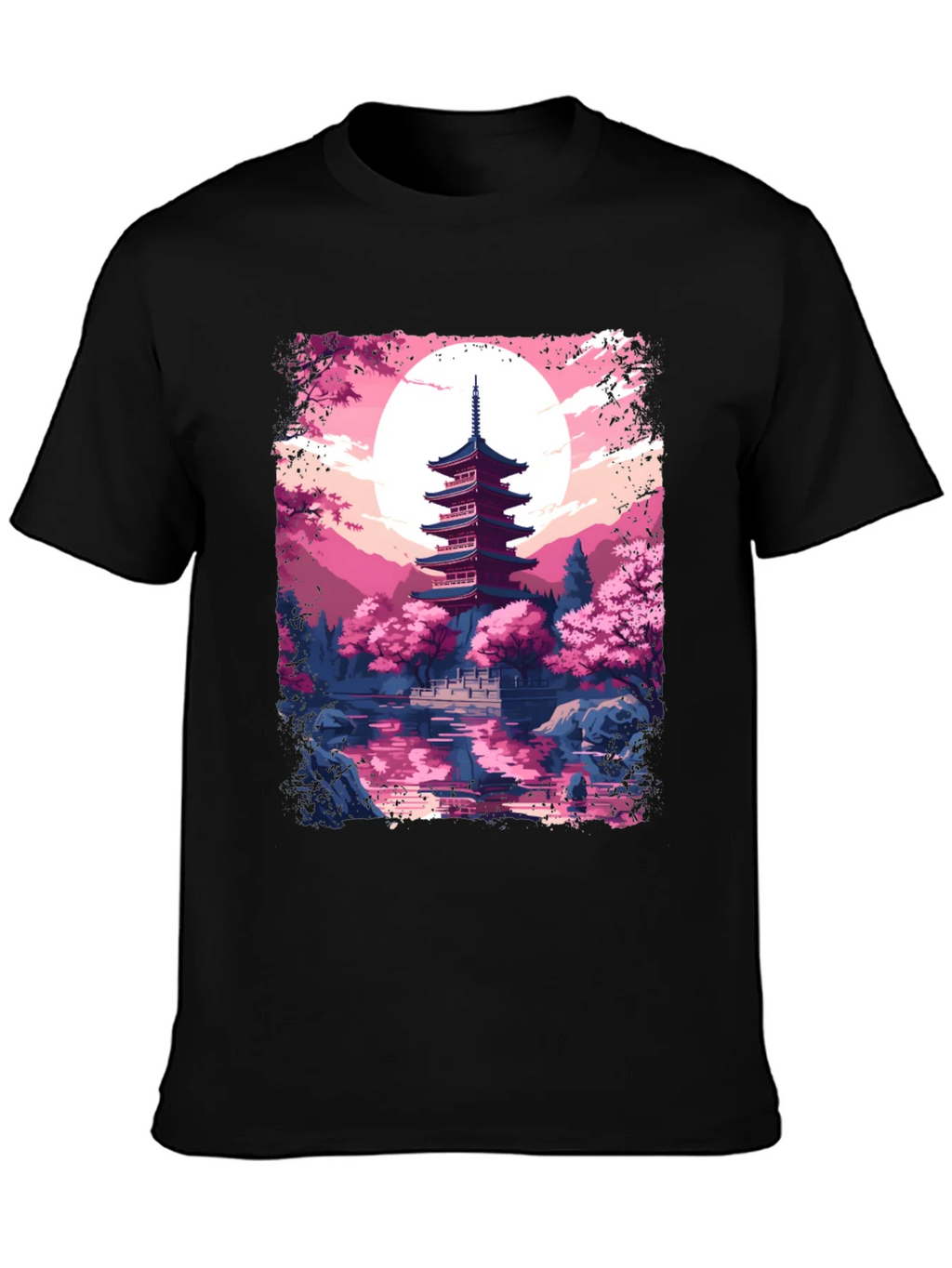 Japanese Pagoda Graphic Tee - Black product image 3